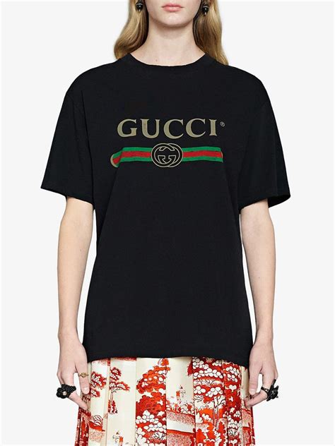 gucci black tee shirt for women vintage|gucci oversized t shirt.